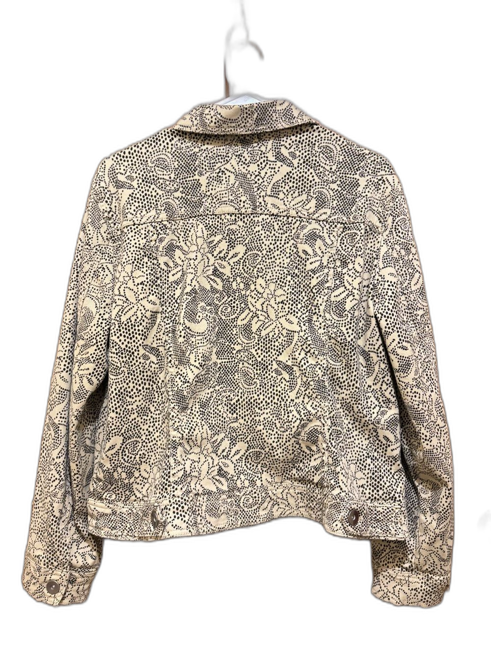 Christopher & Banks Beige and Gray Printed Button-Front Jacket. Size L - Picture 2 of 7